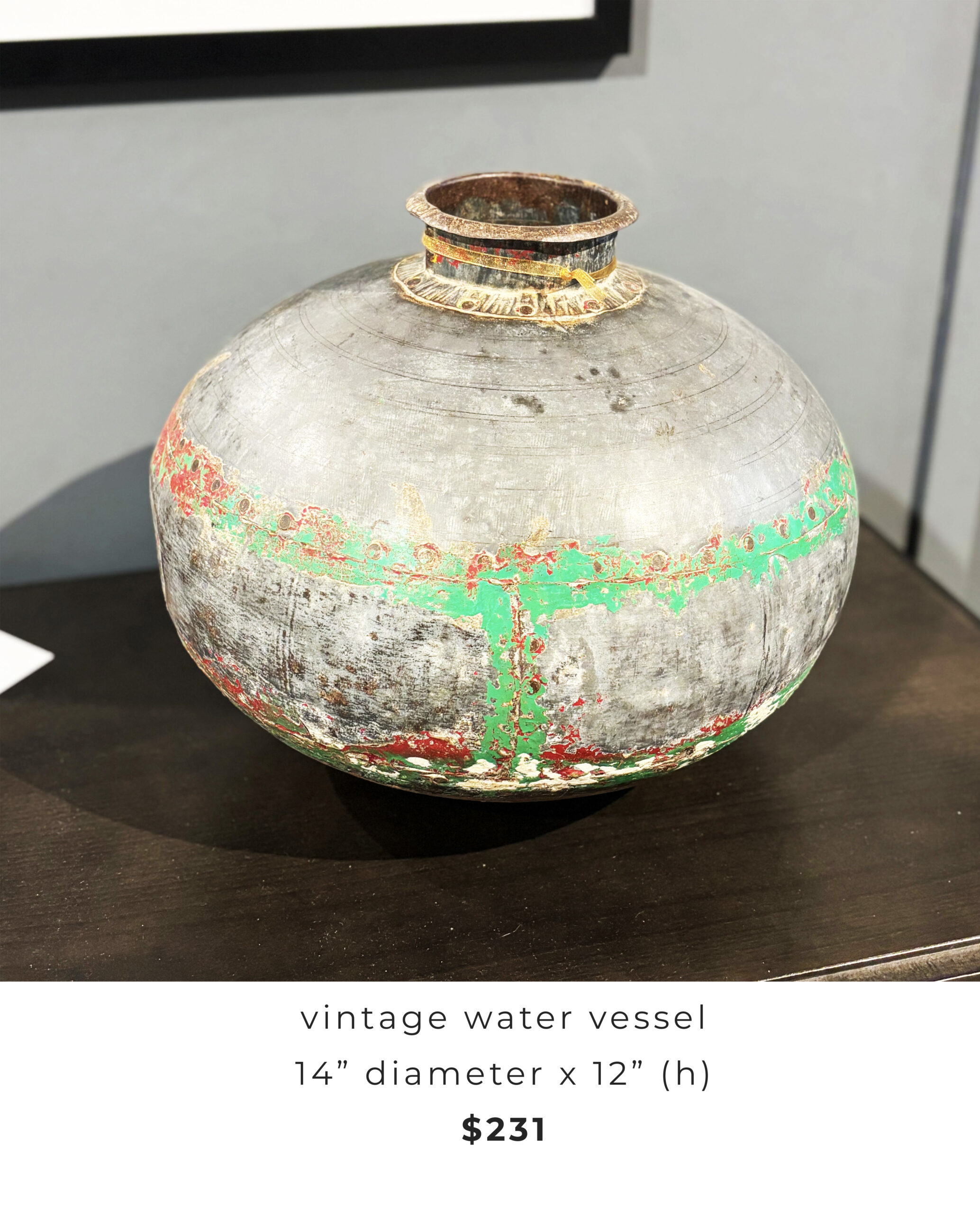 vintage water vessel